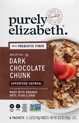 Dark Chocolate Chunk Superfood Oatmeal Multipack with Prebiotic Fiber